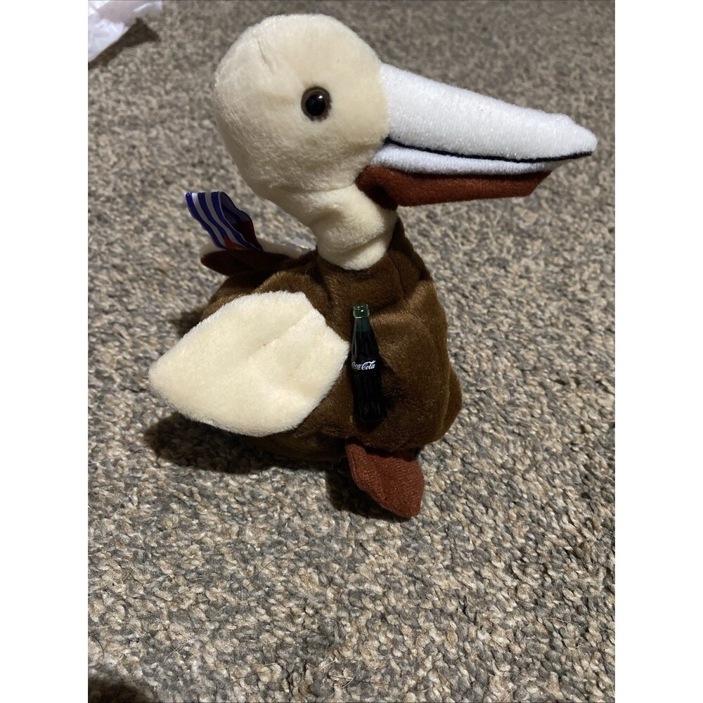 Vintage Coca-Cola International Can Can the Pelican Cuba 1998 Bean Bag Plush